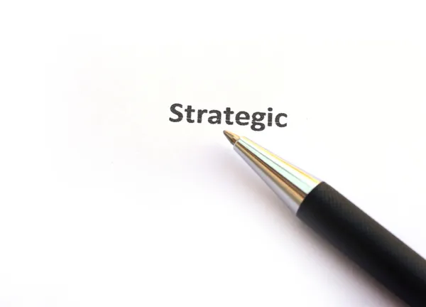 Estratégico com caneta — Fotografia de Stock