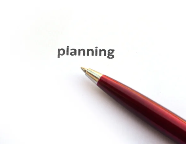 Planning met pen — Stockfoto