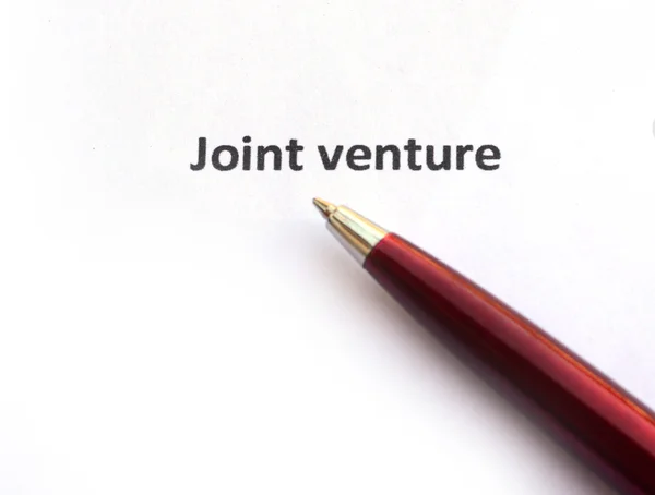 Joint venture con penna — Foto Stock