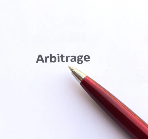 Arbitrage s perem — Stock fotografie