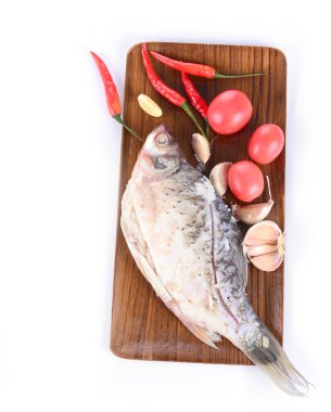 Gıda içerikler ile salamura balık.