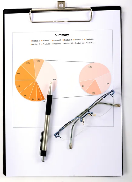 Gráficos e Gráficos Relatório — Fotografia de Stock