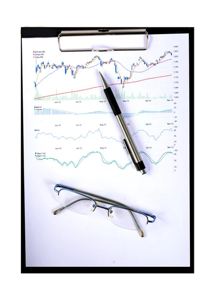 Árfolyamdiagram — Stock Fotó