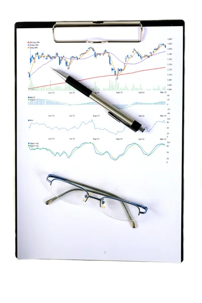 Árfolyamdiagram — Stock Fotó