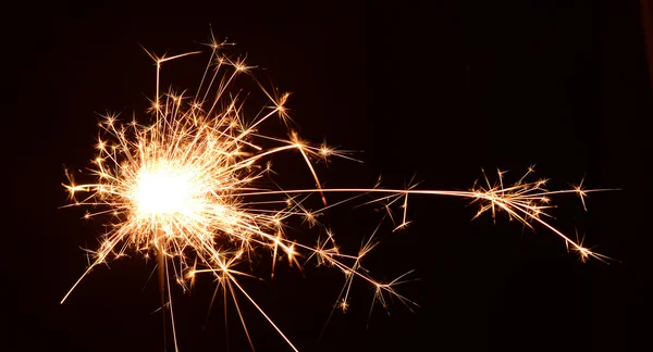 Christmas and newyear party sparkler on black — Stock Photo, Image