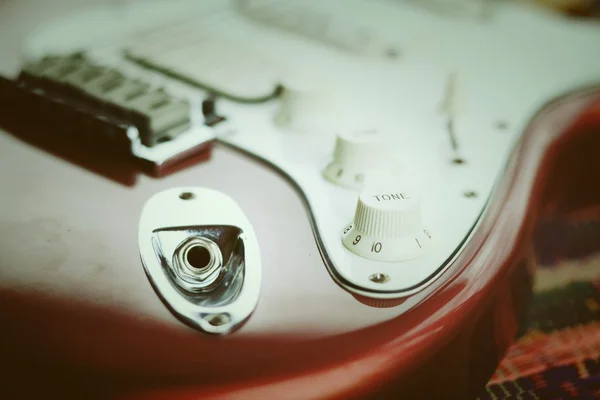 Elektrická kytara ovládání zvuku — Stock fotografie