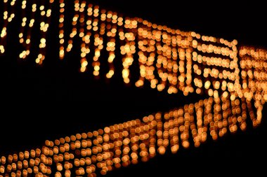 Noel ışığının soyut yuvarlak bokeh arkaplanı