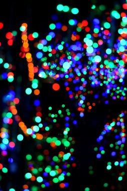 Noel ışığının soyut yuvarlak bokeh arkaplanı