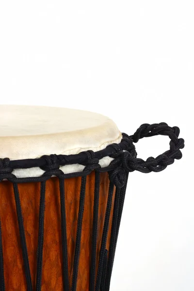 Djembe, african percussion, handmade wooden drum with goat skin Royalty Free Stock Images