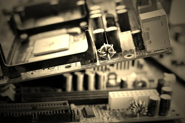 Old many mainboard computer — Stock Photo, Image