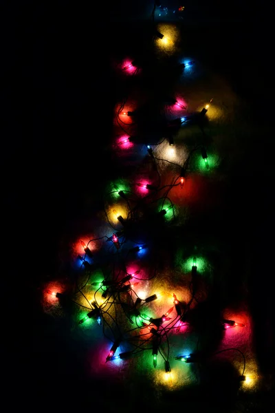 Christmas lights in the night — Stock Photo, Image