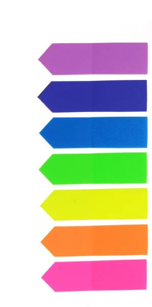 Vara de papel colorido no branco — Fotografia de Stock