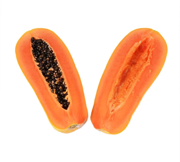 Färska och läckra papaya isolerade — Stockfoto