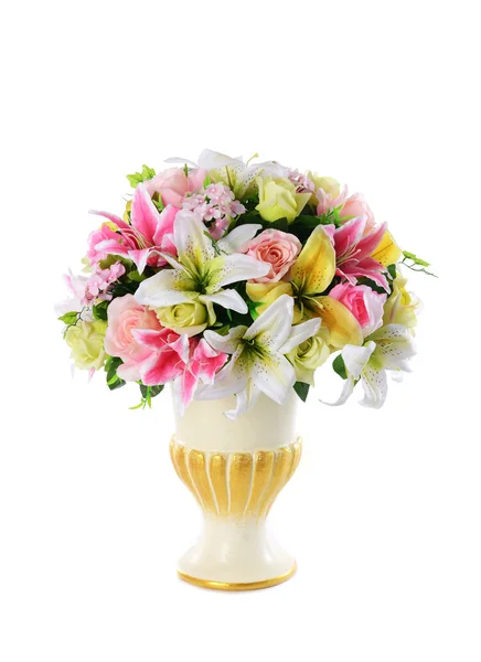 Muitos vaso de flores e flores — Fotografia de Stock