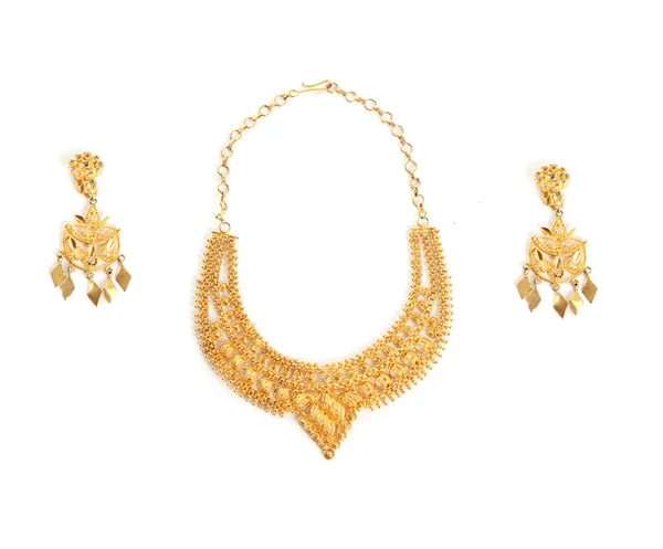 Set gold necklace — Stock Photo, Image