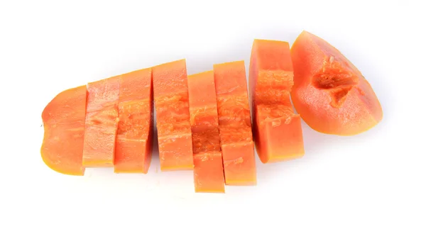 Fresh and tasty papaya isolated — Stock Photo, Image