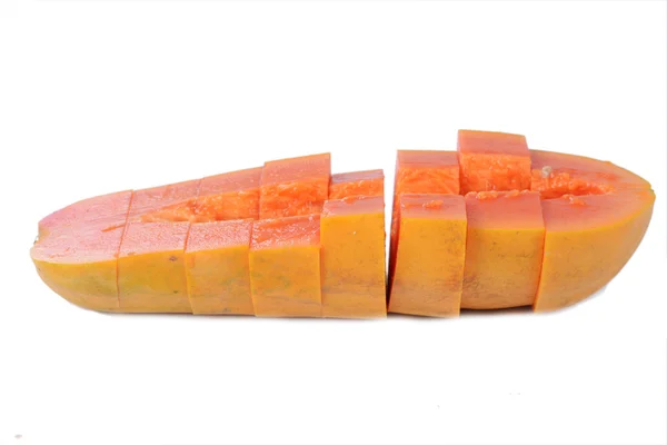 Fresh and tasty papaya isolated — Stock Photo, Image