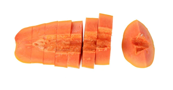 Fresh and tasty papaya isolated — Stock Photo, Image