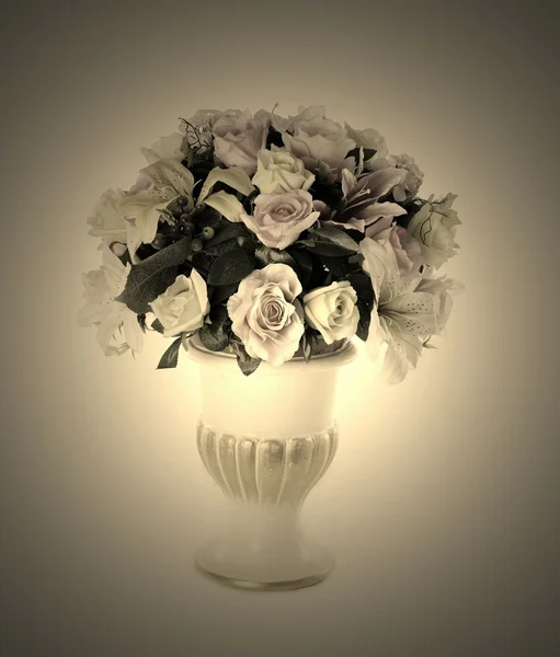 Molti vaso di fiori e fiori — Foto Stock