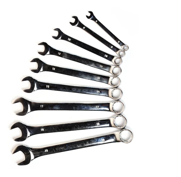 Wrench spanners tools isolated — Stock Photo, Image