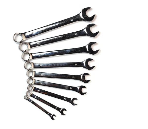 Wrench spanners tools isolated — Stock Photo, Image