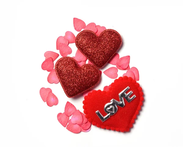 Amor com coração vermelho — Fotografia de Stock
