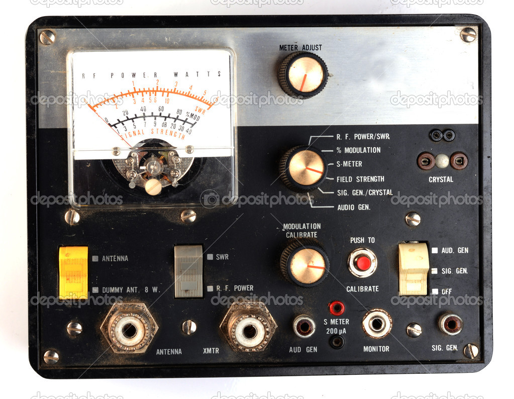 Old Multimeter, tester isolated
