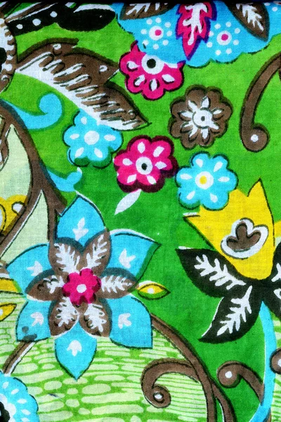Fondo de tela batik colorido — Foto de Stock