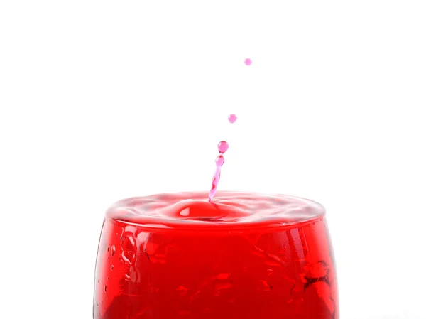 Pouring red wine in glass — Stock Photo, Image