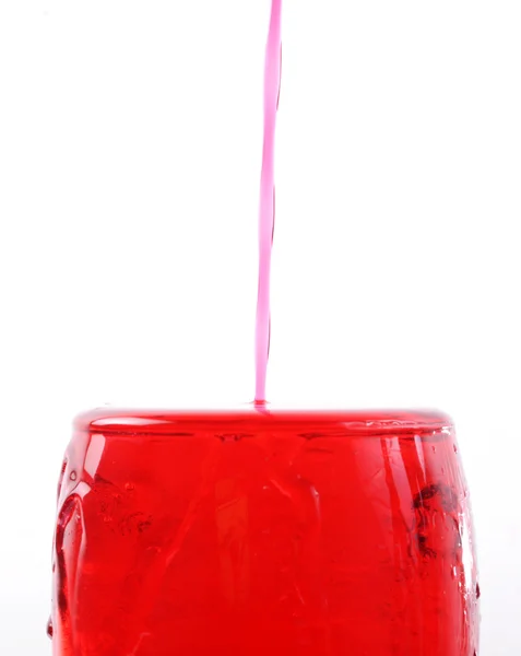 Vörösbor öntése üvegbe — Stock Fotó