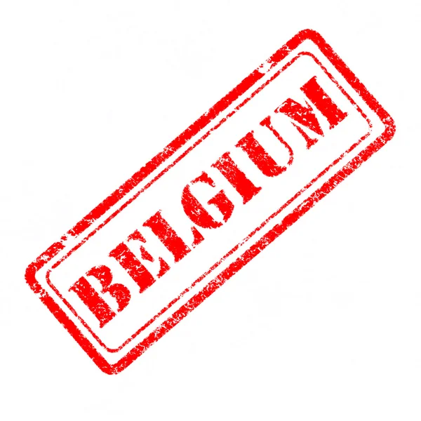 Bélgica carimbo de borracha — Fotografia de Stock