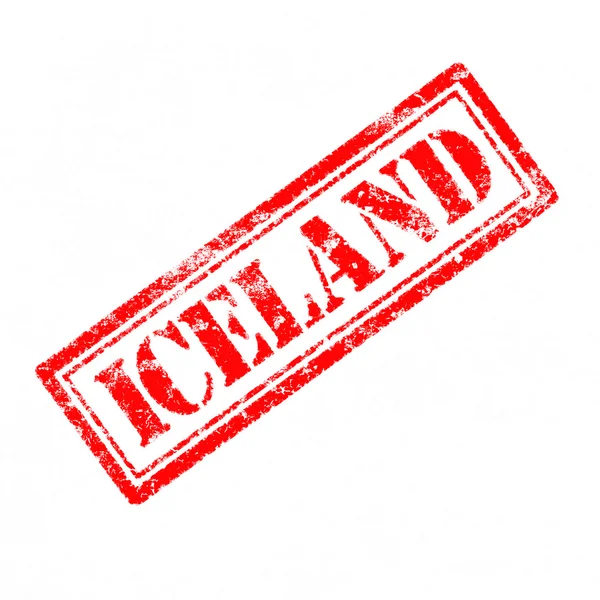 Islândia Carimbo de borracha — Fotografia de Stock