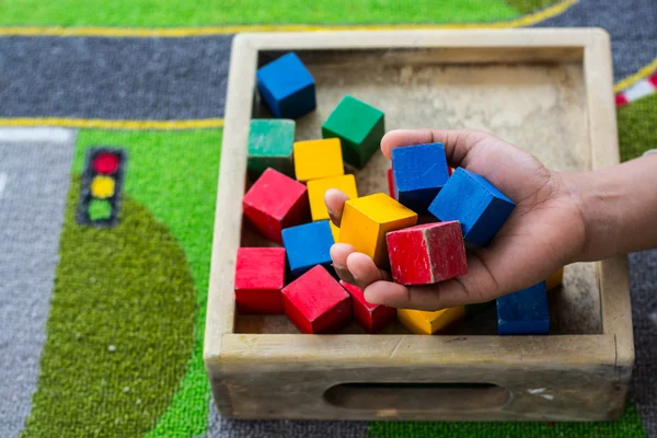 Cube towers toy — Stock Photo, Image