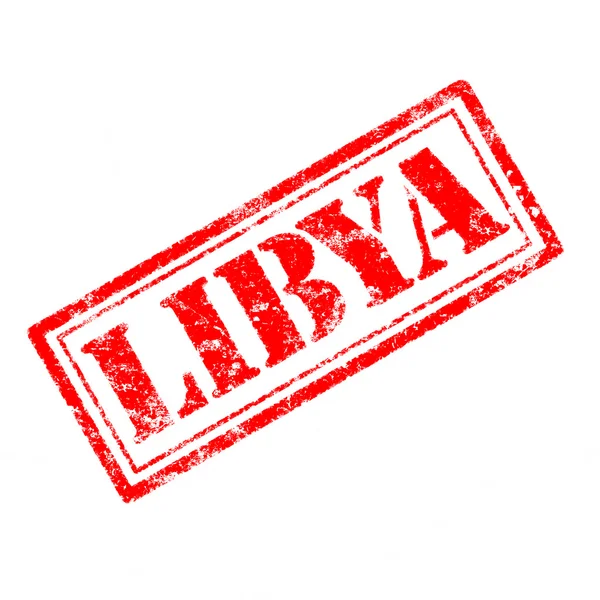 Libya rubber stamp — Stock Photo, Image