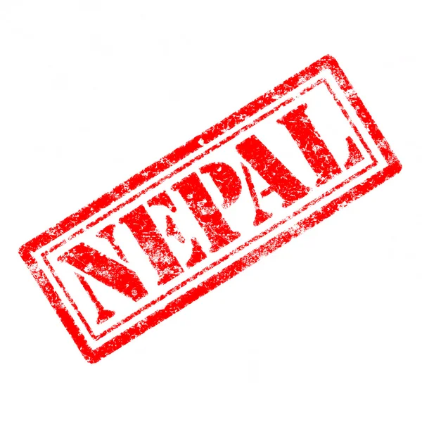 Carimbo de borracha Nepal — Fotografia de Stock