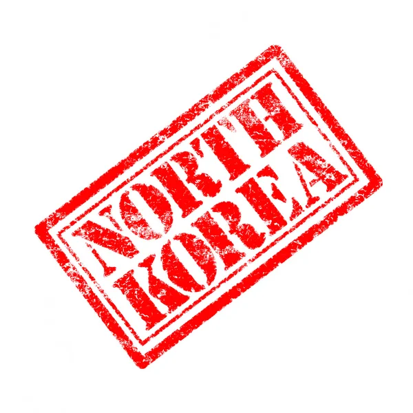 North Korea rubber stamp — Stock Photo, Image