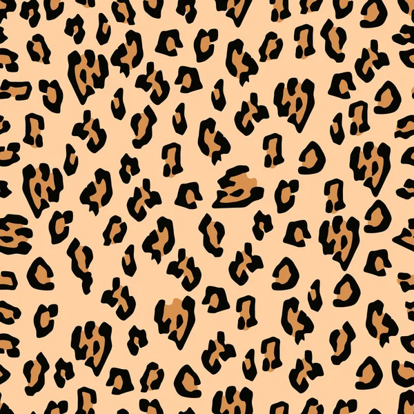Реалистичная Красочная Текстура Кожи Леопарда Выделенная Светлом Фоне Выполнена Бесшовном — стоковый вектор