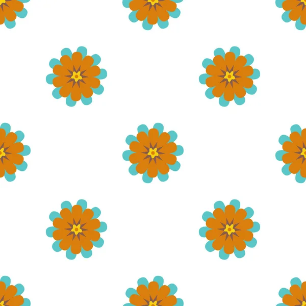 Beautiful Colorful Flower Isolated White Background Seamless Pattern Vector Illustration — 图库矢量图片