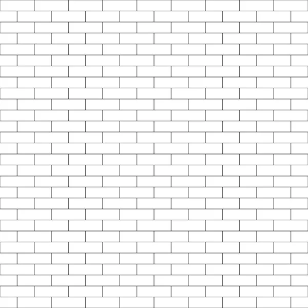Bricks Texture Line Art Isolated White Background Seamless Pattern Vector — Stock Vector