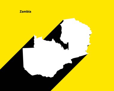 Zambiya haritasında uzun gölgeli retro poster var. Vintage simgesini düzenlemek, düzenlemek, yeniden boyutlandırmak veya renklendirmek kolay.
