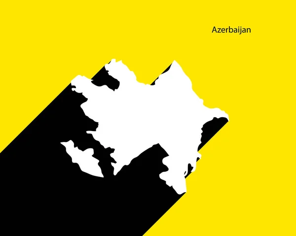 Ázerbájdžán Mapa Retro Plakátu Dlouhým Stínem Ročník Snadno Upravovat Manipulovat — Stockový vektor