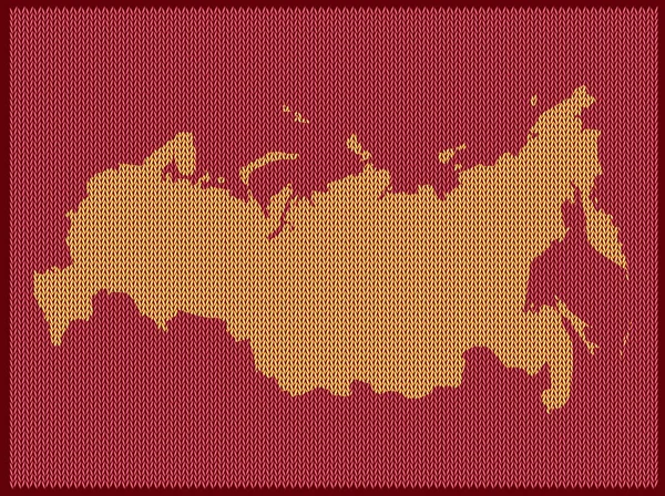 Карта Сайта Country Russia Isolated Red Background Векторная Иллюстрация — стоковый вектор