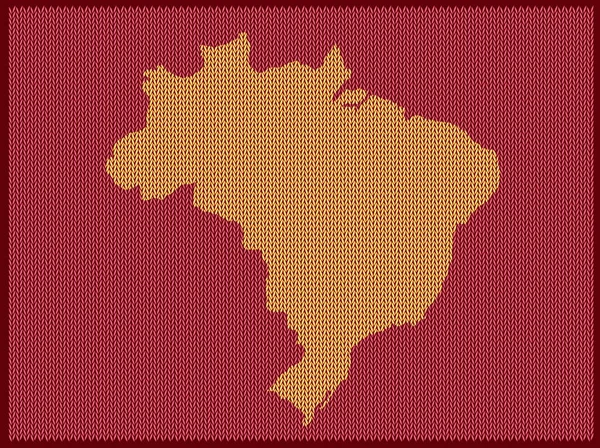 Портал Країна Портал Країна Бразилія Isolated Red Background Vector Illustration — стоковий вектор