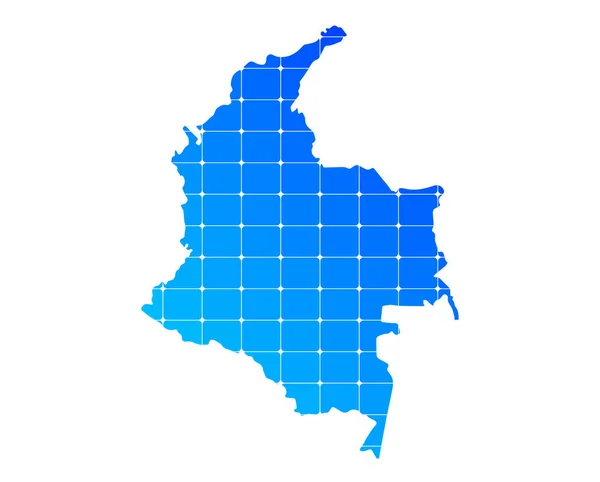 コロンビアの色鮮やかな青のグラデーションレンガのテクスチャ地図は白い背景に隔離されている ベクトル図 — ストックベクタ