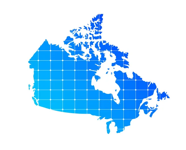 Цветные Голубые Кирпичи Градиент Текстурные Карты Страны Канада Изолированы Белом — стоковый вектор