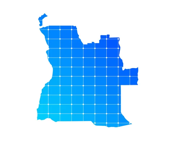白色背景下孤立的安哥拉国家彩色蓝色梯度砖纹理图 矢量图解 — 图库矢量图片