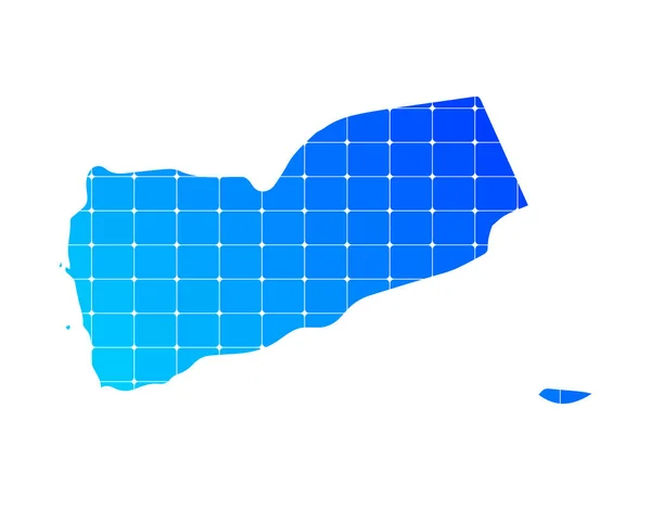 Colorido Azul Gradiente Tijolos Textura Mapa País Iêmen Isolado Sobre —  Vetores de Stock