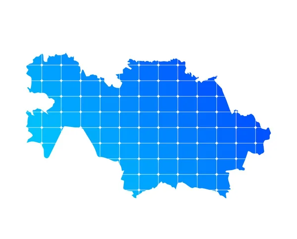 基于白色背景的哈萨克斯坦彩色蓝色渐变砖纹理图 矢量图解 — 图库矢量图片