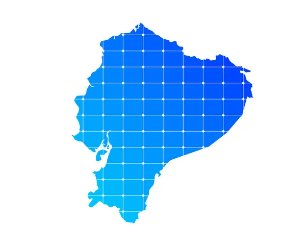 Colorido Azul Gradiente Tijolos Textura Mapa País Equador Isolado Sobre —  Vetores de Stock