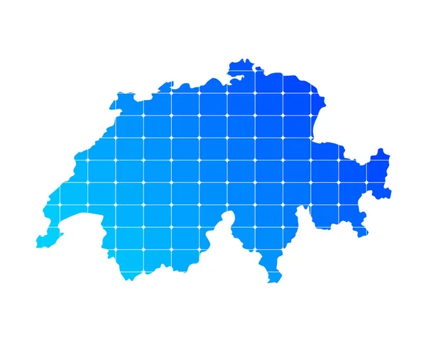 Colorido Azul Gradiente Tijolos Textura Mapa País Suíça Isolado Sobre —  Vetores de Stock